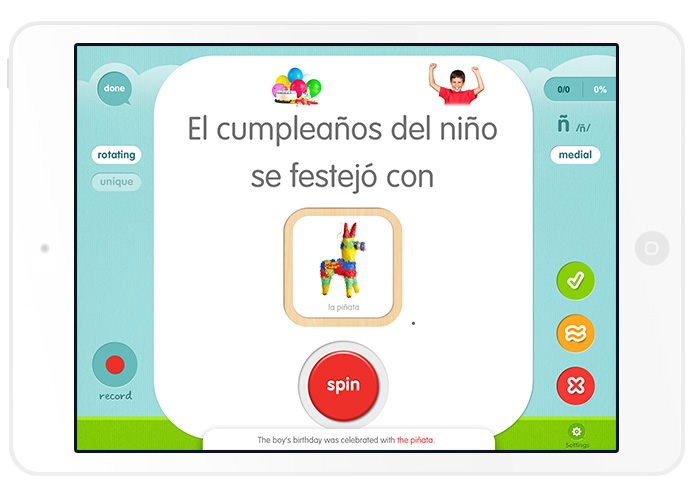 Articulation Station Español App by Little Bee Speech