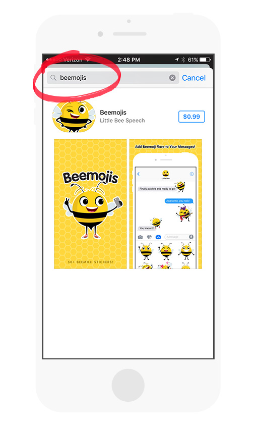 New Beemoji Stickers for iOS 10 from Little Bee Speech