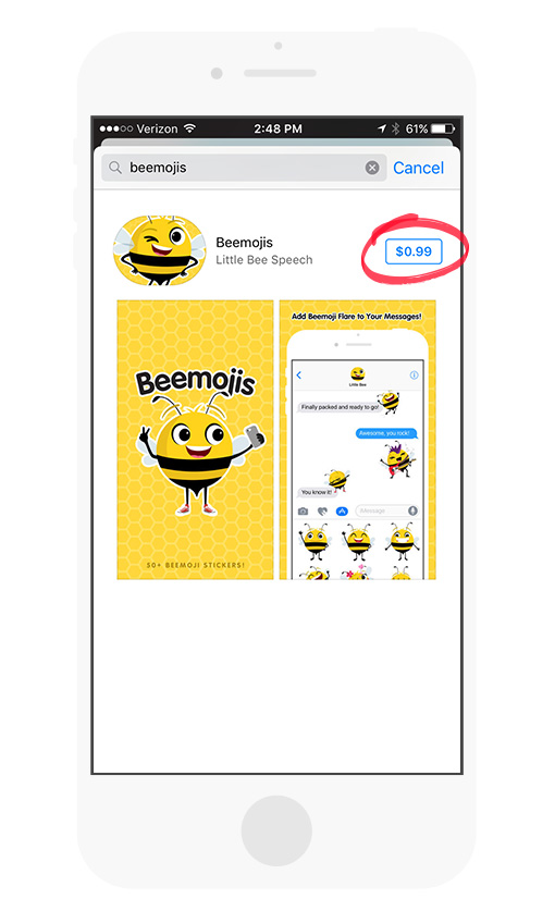 New Beemoji Stickers for iOS 10 from Little Bee Speech