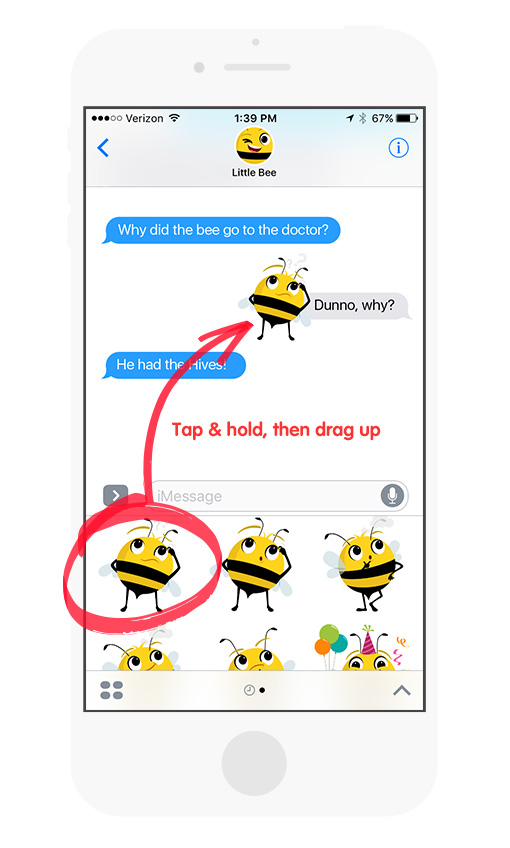 New Beemoji Stickers for iOS 10 from Little Bee Speech