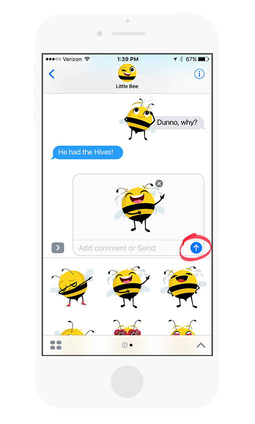New Beemoji Stickers for iOS 10 from Little Bee Speech