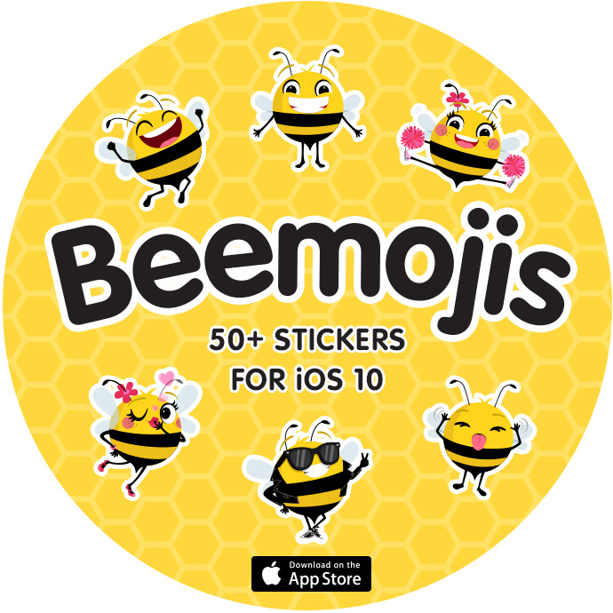 New Beemoji Stickers for iOS 10 from Little Bee Speech