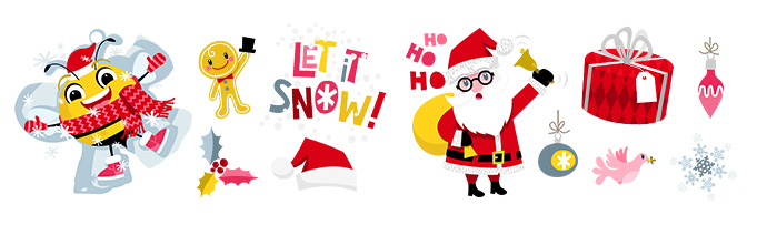 Little Christmas Stickers from Little Bee Speech