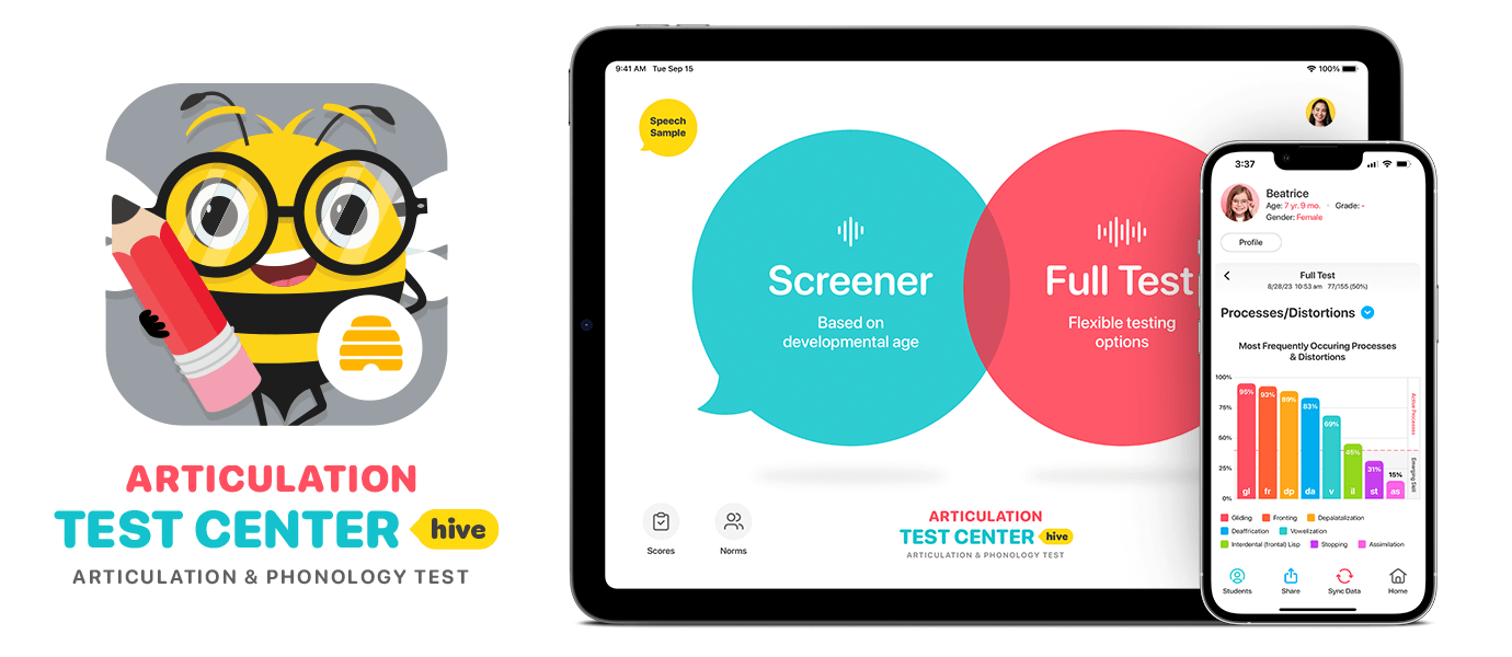 Articulation Test Center Hive for iPad, iPhone and Mac