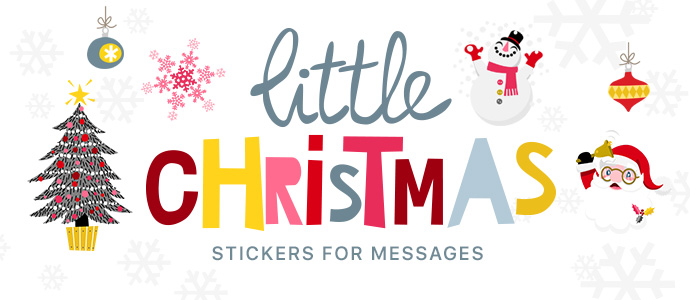 Little Christmas Stickers App for iOS 10 - Available on the Apple App Store!