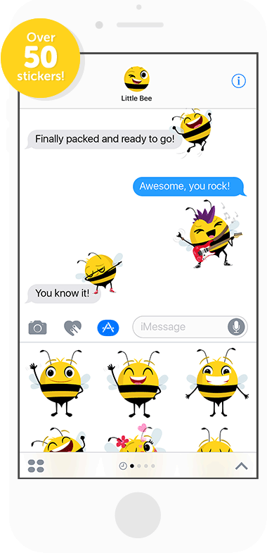 Beemojis stickers for iOS 10 Messages