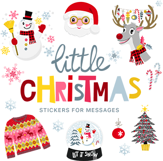 Little Christmas stickers for iOS 10 Messages